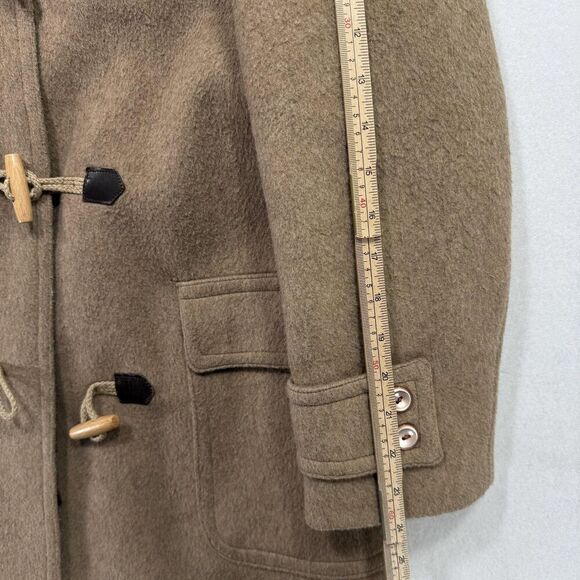 Vintage Olympic Convoy Coat Women M Wool Linen Blend Duffle Toggles Austria 70s - Picture 10 of 12